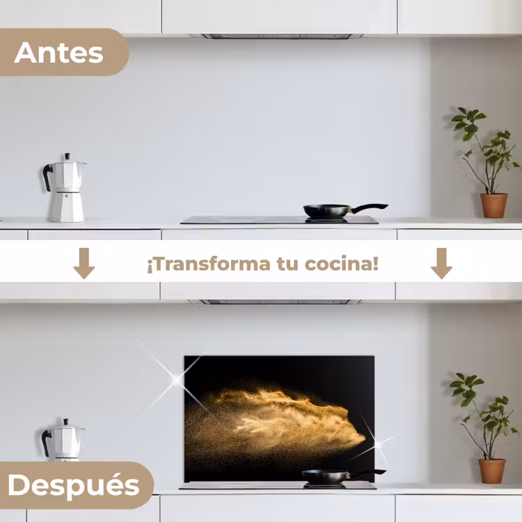 Salpicaderos de cocina - Arena - Oro - Negro - Lujo - Arte — 7