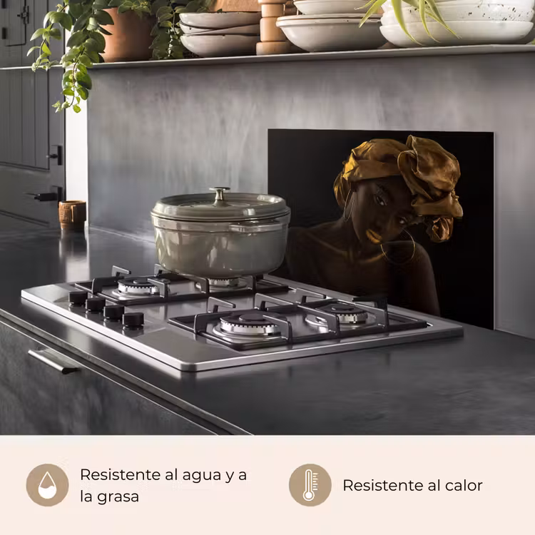 Salpicaderos de cocina - Mujeres - Pañuelo para la cabeza - Oro - Lujo — 2