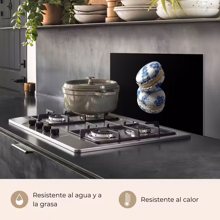 Salpicaderos de cocina - Alimentación - Macarrones - Azul de Delft - Galletas — 2