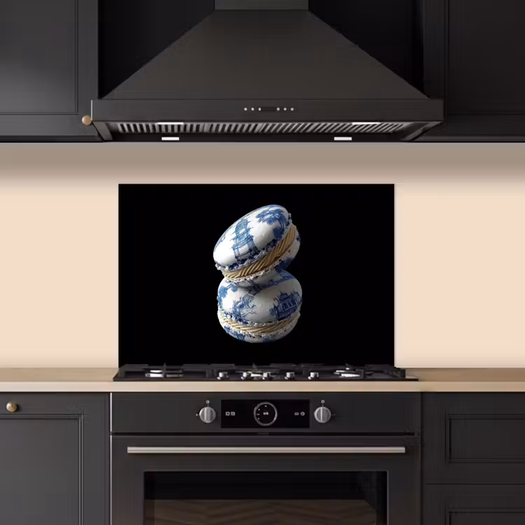 Salpicaderos de cocina - Alimentación - Macarrones - Azul de Delft - Galletas — 5