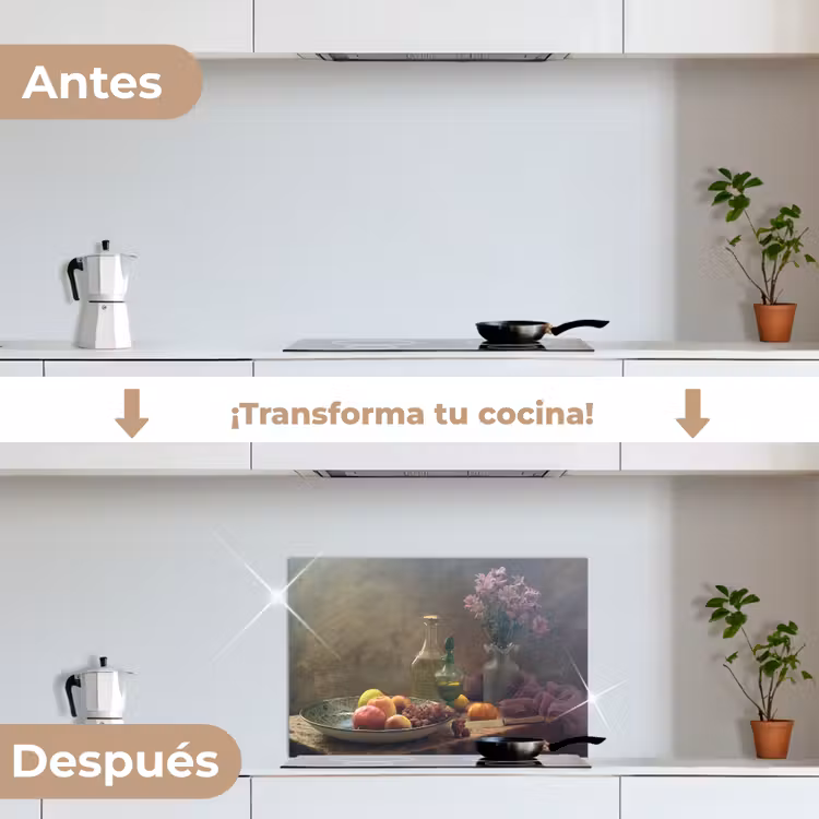 Salpicaderos de cocina - Bodegón - Artístico - Pintura - Flores - Púrpura - Fruta - Iluminación — 7
