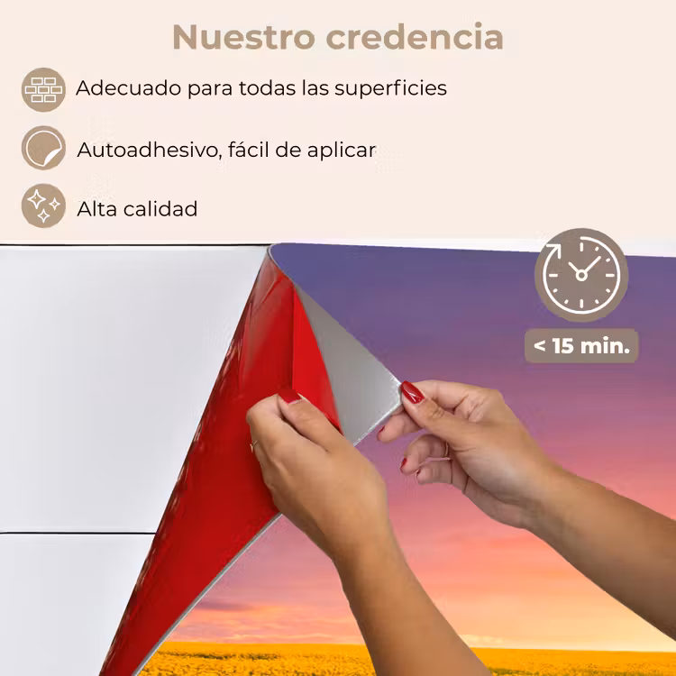 Salpicaderos de cocina - Flores - Carretera - Cielo - Amarillo - Púrpura - Puesta de sol - Naturaleza — 4