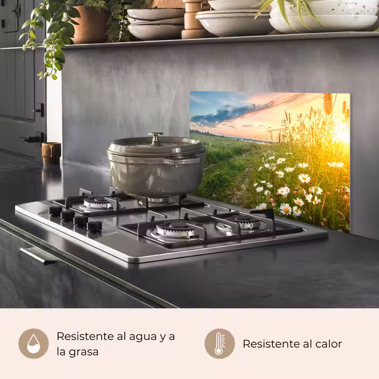 Salpicaderos de cocina - Flores - Margarita - Naturaleza - Sol - Horizonte — 2