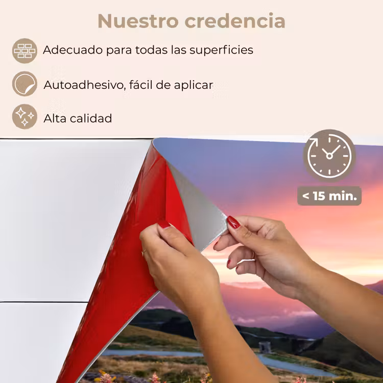 Salpicaderos de cocina - Flores - Montañas - Paisaje - Noche - Cielo - Rosa — 4