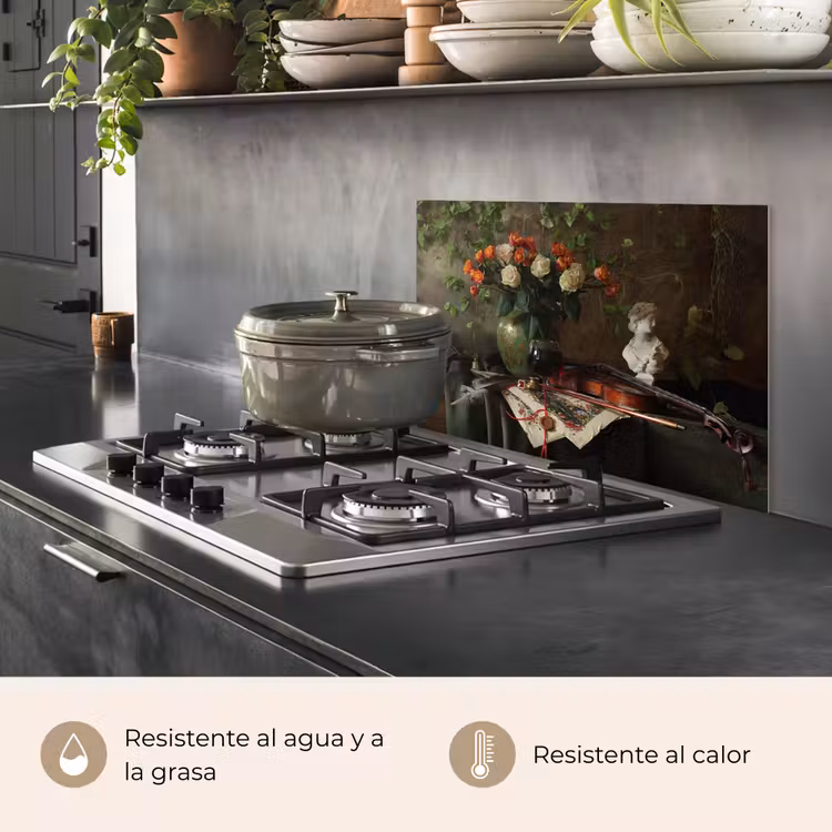 Salpicaderos de cocina - Flores - Violín - Naturaleza muerta — 2