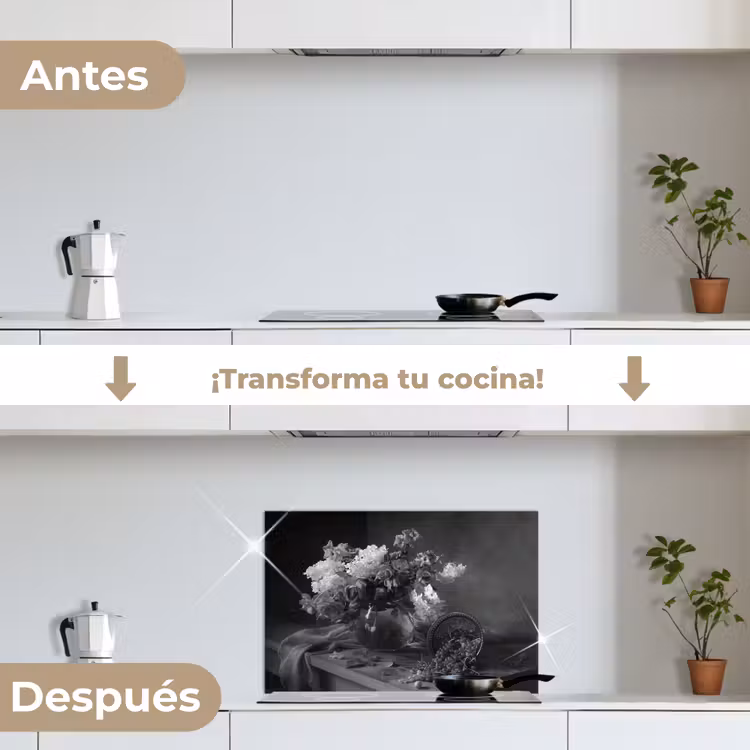 Salpicaderos de cocina - Naturaleza muerta - Cerezas - Negro - Blanco — 7