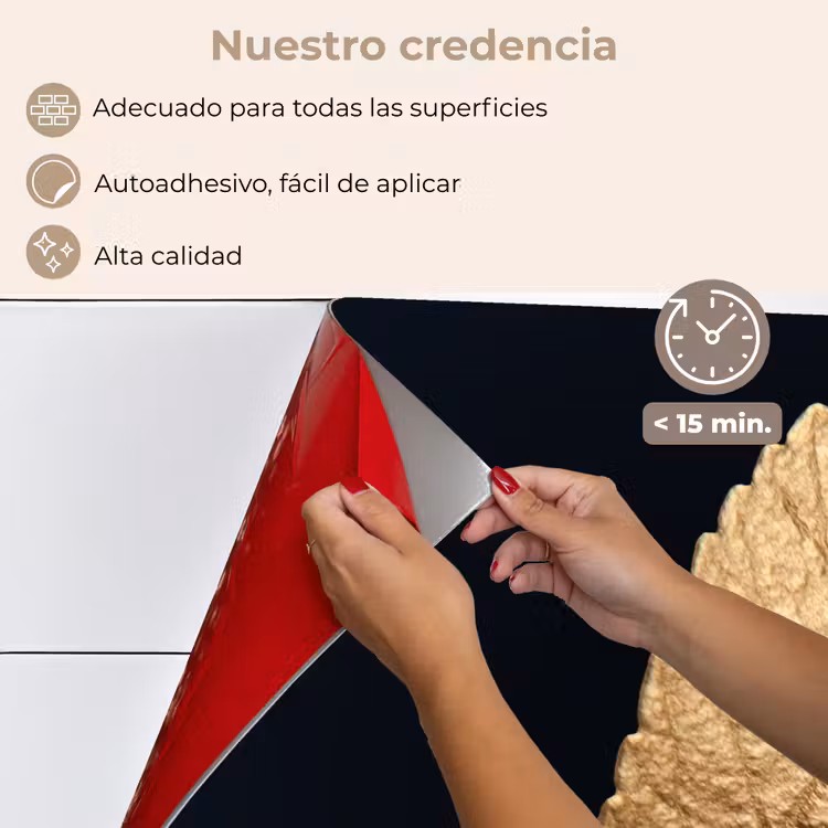 Salpicaderos de cocina - Oro - Hojas - Negro - Plantas - Lujo - Naturaleza — 4