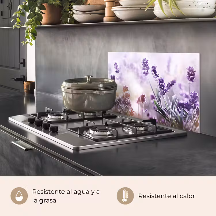 Salpicaderos de cocina - Juego de la Luz de Lavanda — 2