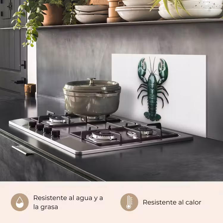 Salpicaderos de cocina - Cáncer - Glossier - Verde - Blanco — 2