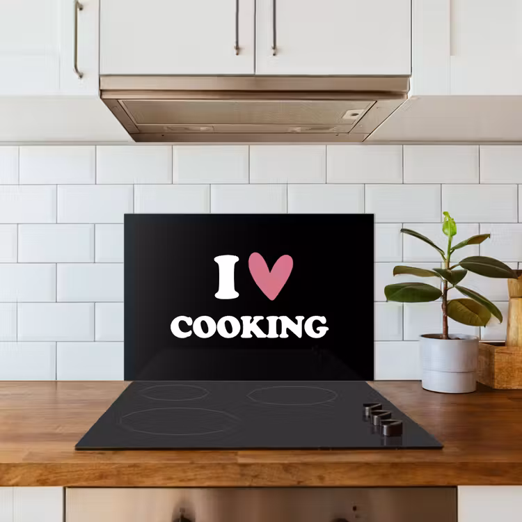 Salpicaderos de cocina - Me encanta cocinar - Cocinar - Corazón - Amante de la cocina - Chef - Proverbios — 3