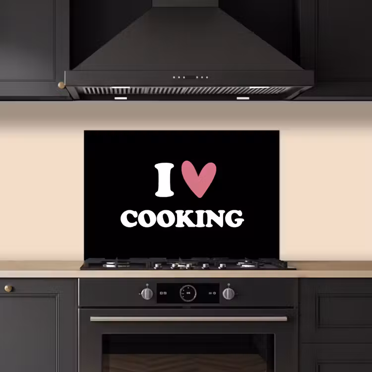 Salpicaderos de cocina - Me encanta cocinar - Cocinar - Corazón - Amante de la cocina - Chef - Proverbios — 5