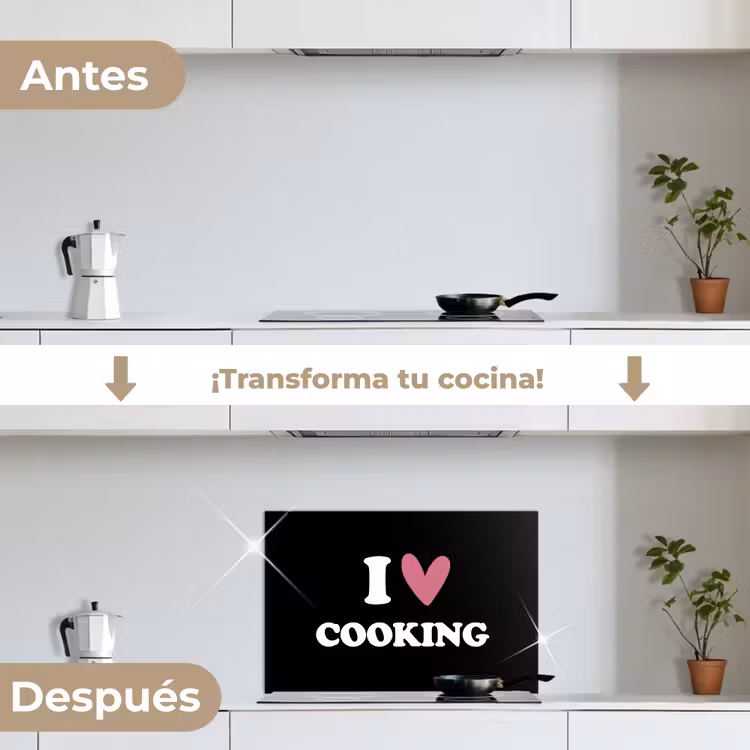 Salpicaderos de cocina - Me encanta cocinar - Cocinar - Corazón - Amante de la cocina - Chef - Proverbios — 7