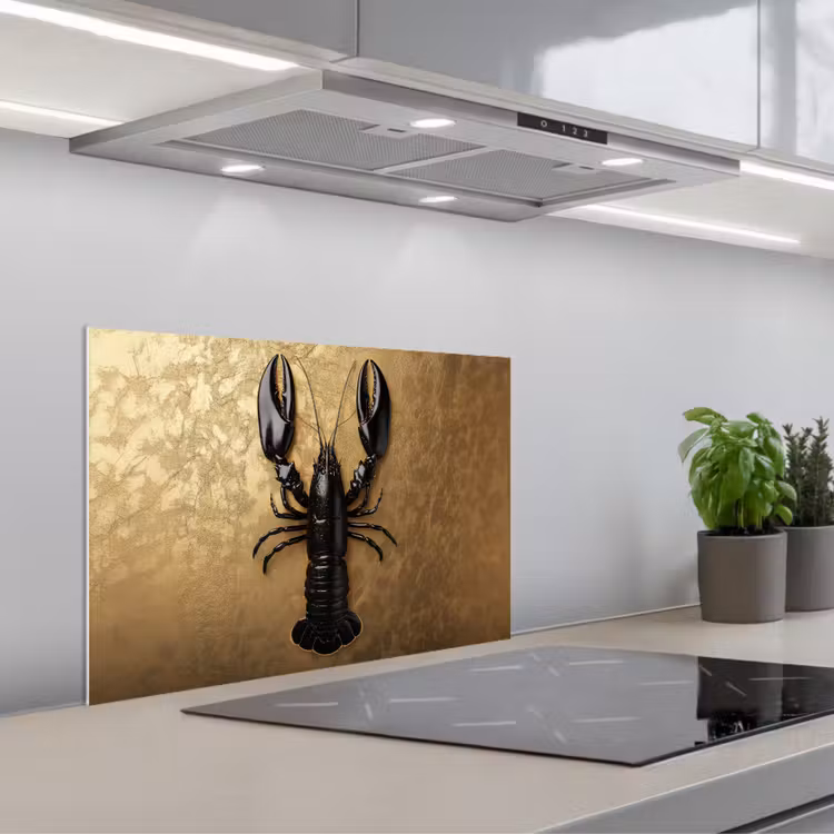 Salpicaderos de cocina - Cáncer - Negro - Oro - Lujo — 1