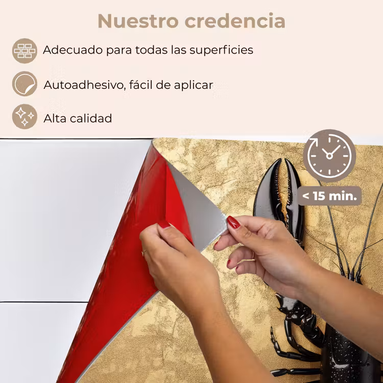 Salpicaderos de cocina - Cáncer - Negro - Oro - Lujo — 4