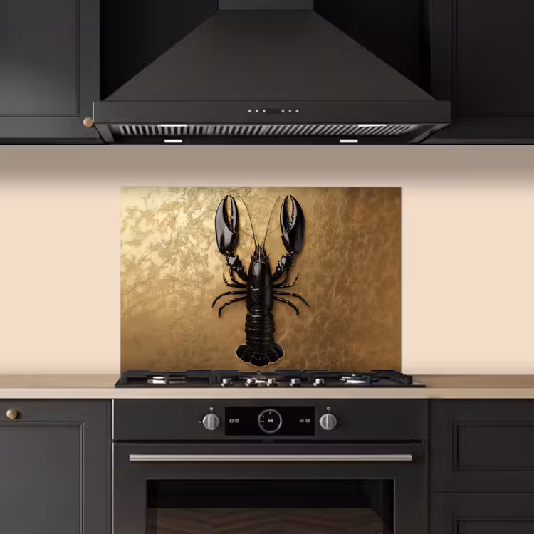 Salpicaderos de cocina - Cáncer - Negro - Oro - Lujo — 5