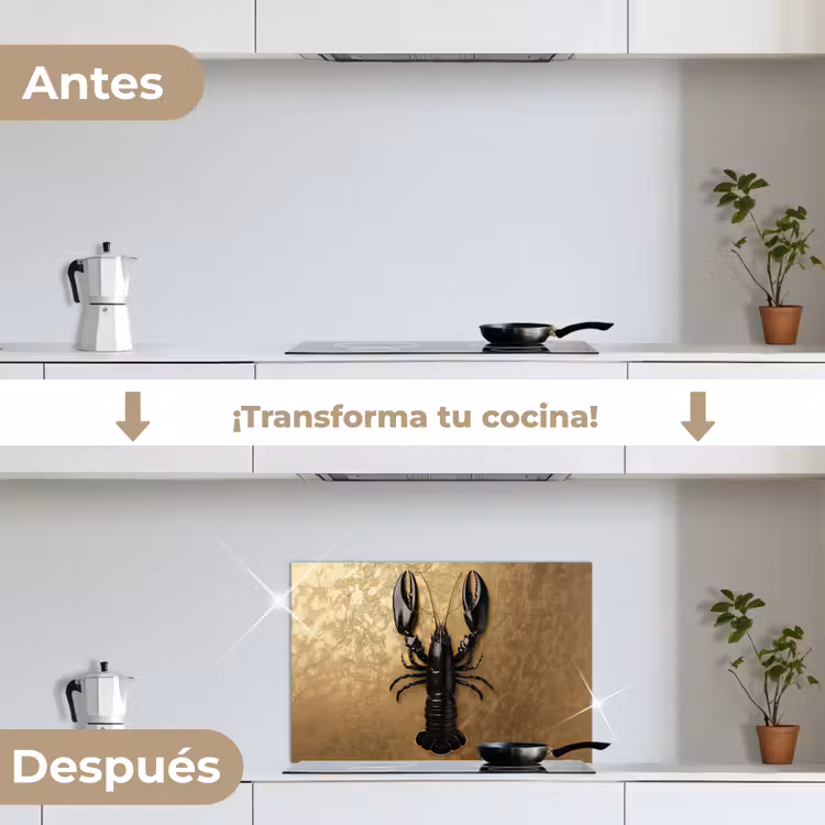 Salpicaderos de cocina - Cáncer - Negro - Oro - Lujo — 7