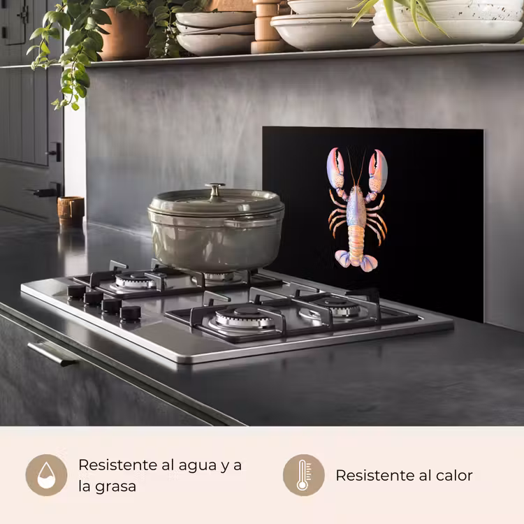 Salpicaderos de cocina - Cáncer - Rosa - Suave - Negro — 2