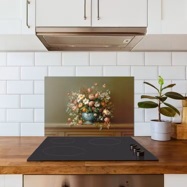 Salpicaderos de cocina - Florero - Pastel - Colores - Flores — 3