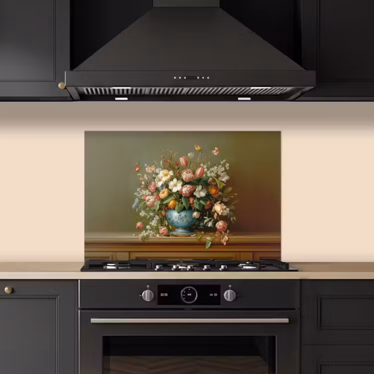 Salpicaderos de cocina - Florero - Pastel - Colores - Flores — 5