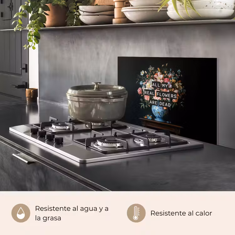 Salpicaderos de cocina - Flores - Arte - Pastel - Citas — 2