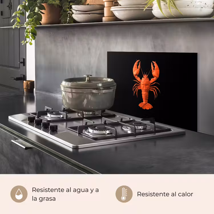 Salpicaderos de cocina - Langosta - Papel - Papel origami - Rojo — 2