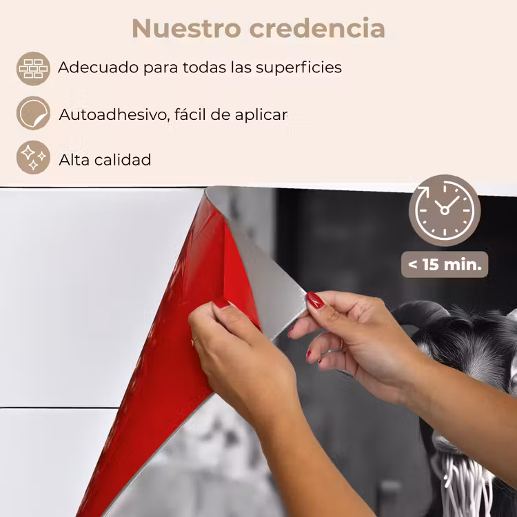 Salpicaderos de cocina - Cabra - Plato - Espaguetis - Blanco y negro — 4