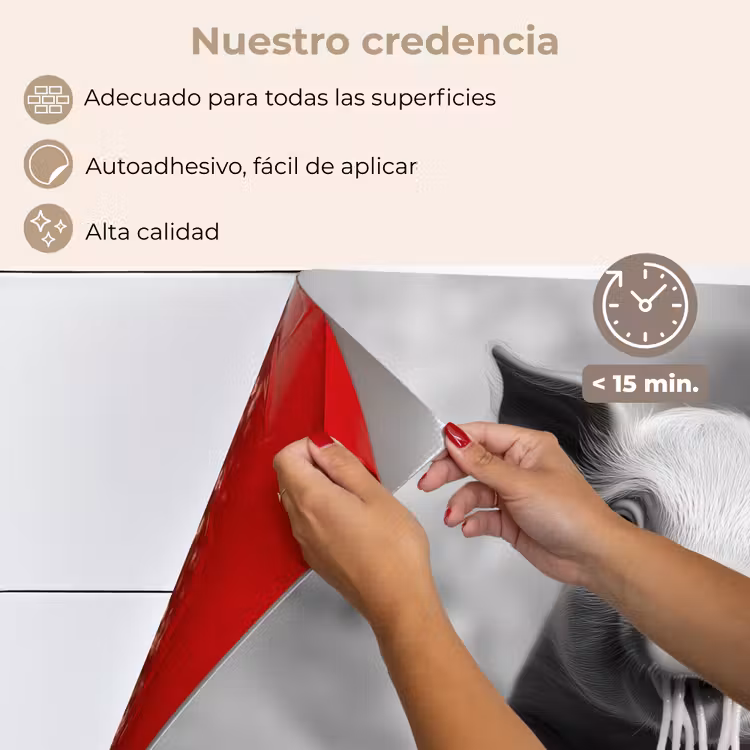Salpicaderos de cocina - Cerdo - Lindo - Espagueti - Blanco y negro - Animal — 4