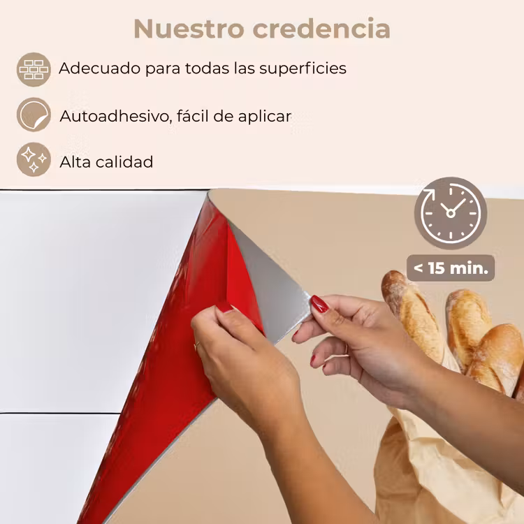 Salpicaderos de cocina - Baguette - Pan - Baguette - Beige — 4