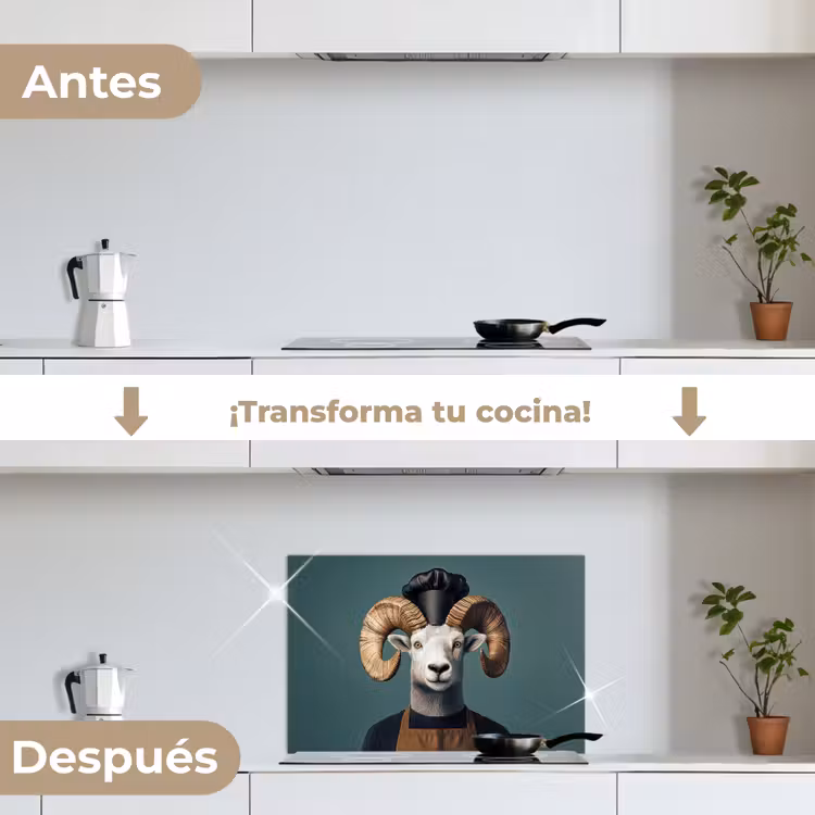Salpicaderos de cocina - Cabra - Cuernos - Ropa de cocinero — 7