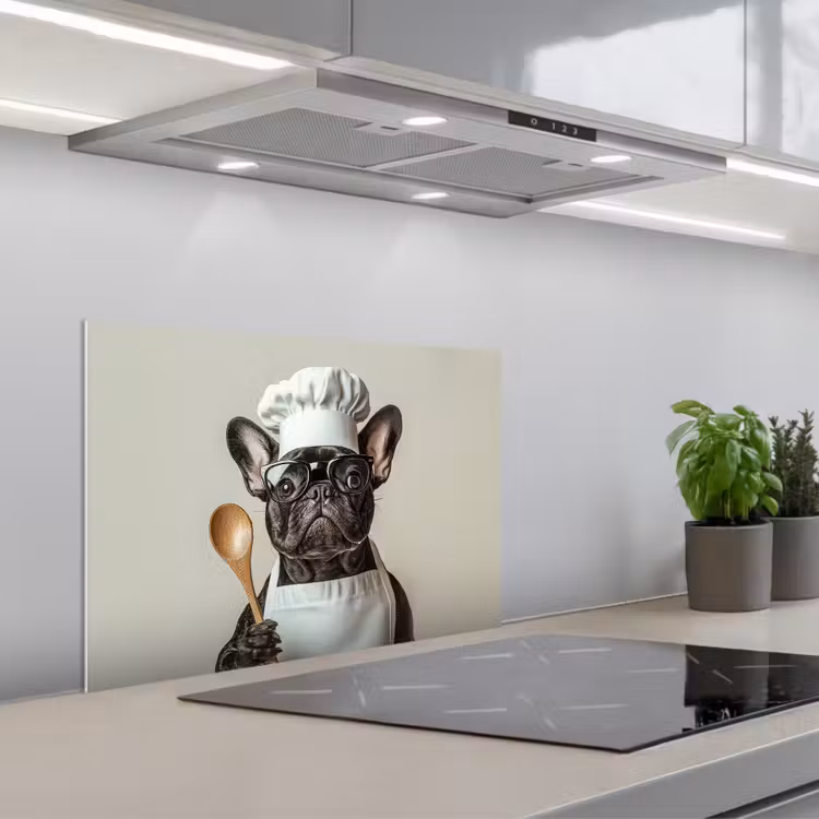 Salpicaderos de cocina - Gafas - Perro - Cocinero — 1
