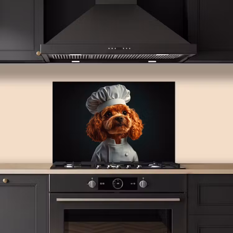 Salpicaderos de cocina - Marrón - Cocinero - Perro — 5