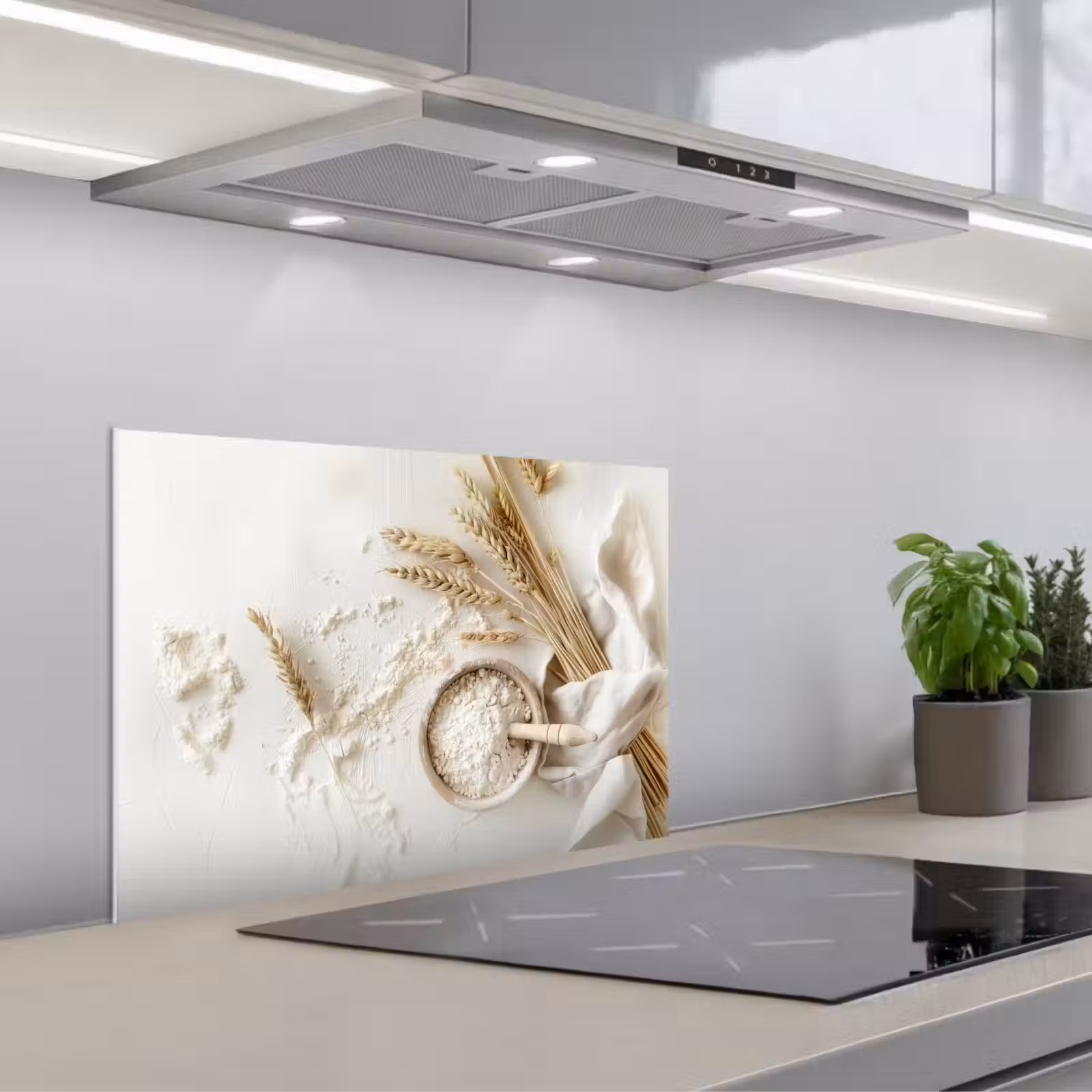 Salpicaderos de cocina - Flor - Madera - Trigo — 1
