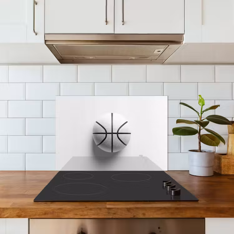 Salpicaderos de cocina - Baloncesto - Blanco - Sombra - Líneas — 3