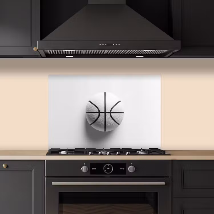Salpicaderos de cocina - Baloncesto - Blanco - Sombra - Líneas — 5