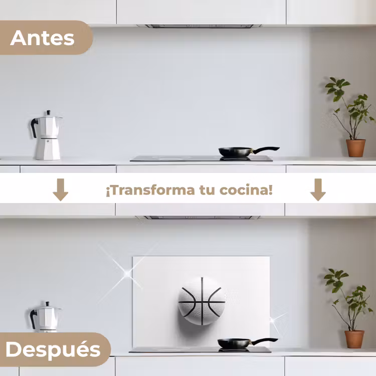 Salpicaderos de cocina - Baloncesto - Blanco - Sombra - Líneas — 7
