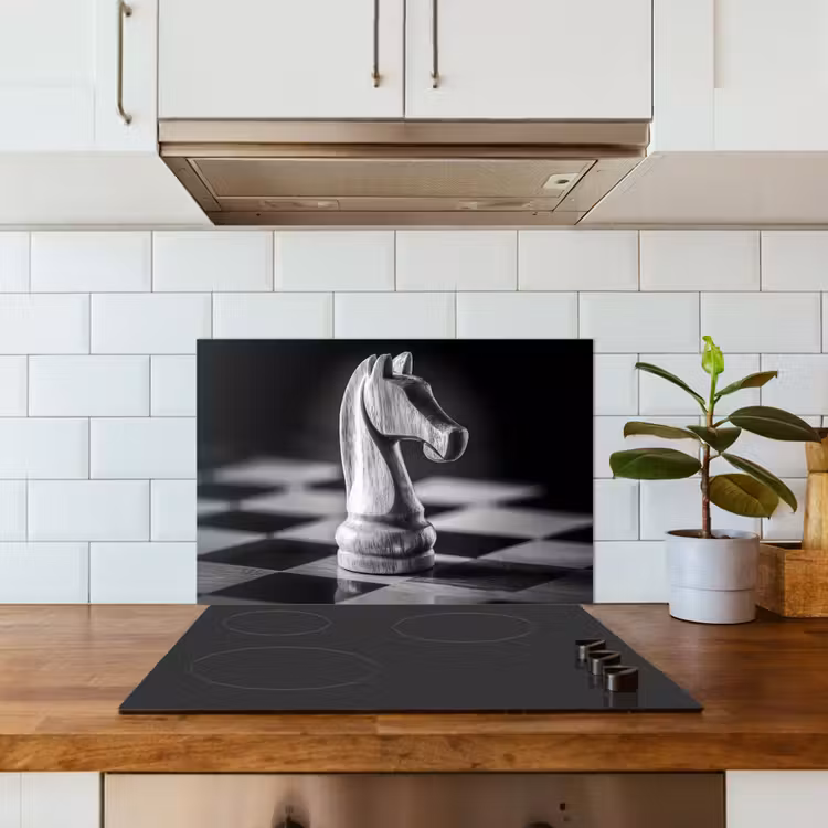 Salpicaderos de cocina - Caballo - Madera - Tablero - Negro — 3