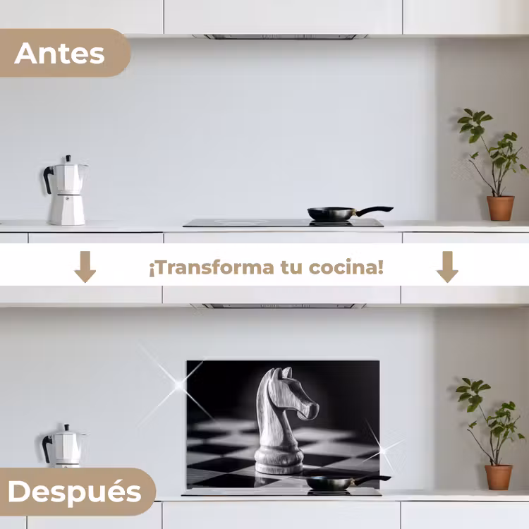 Salpicaderos de cocina - Caballo - Madera - Tablero - Negro — 7