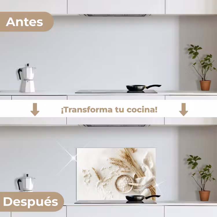 Salpicaderos de cocina - Flor - Madera - Trigo — 7