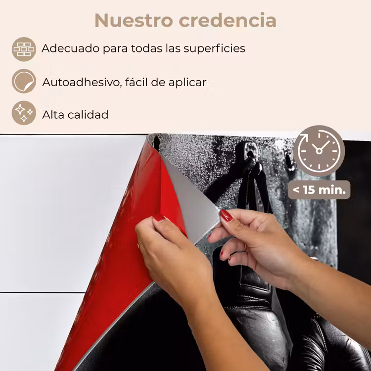 Salpicaderos de cocina - Guantes de boxeo - Pared - Oscuro - Negro — 4