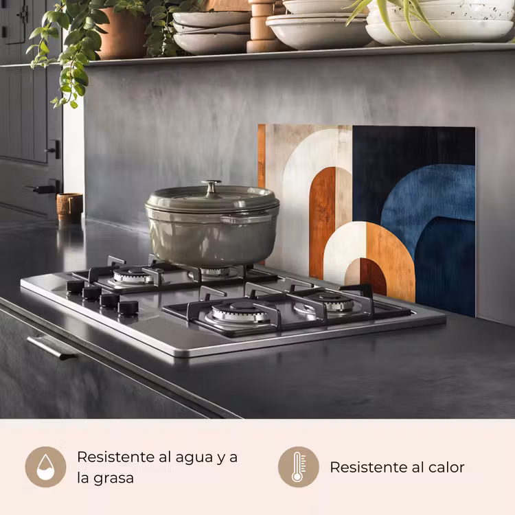 Salpicaderos de cocina - Abstracto - Formas - Azul oscuro — 2