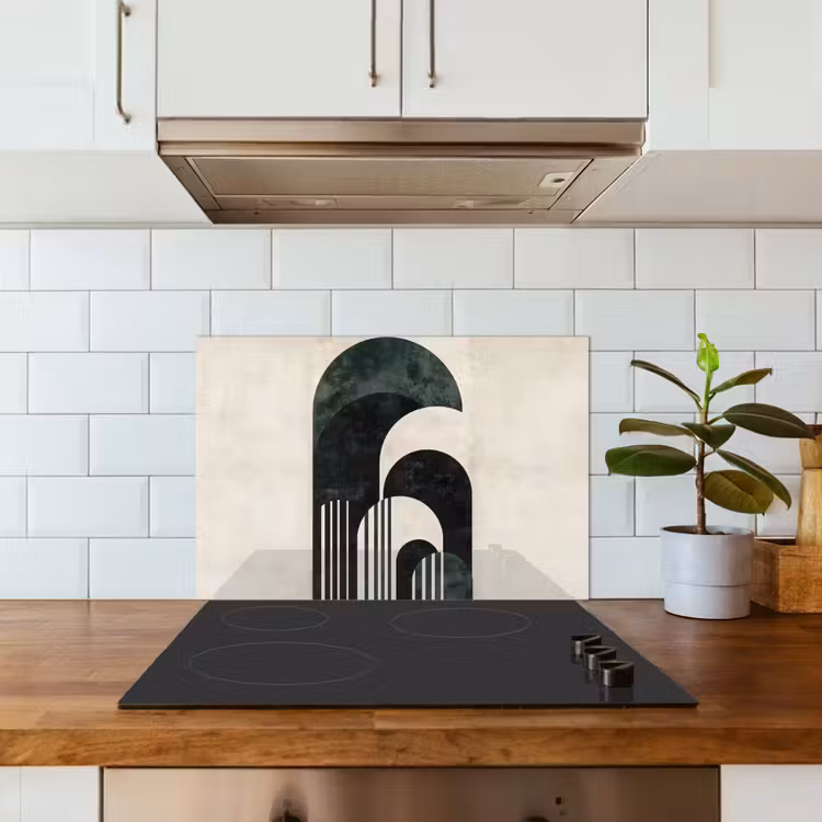 Salpicaderos de cocina - Arcos - Verde oscuro - Líneas — 3