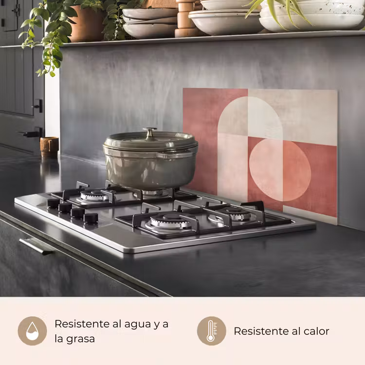 Salpicaderos de cocina - Figuras - Abstracto - Rosa — 2