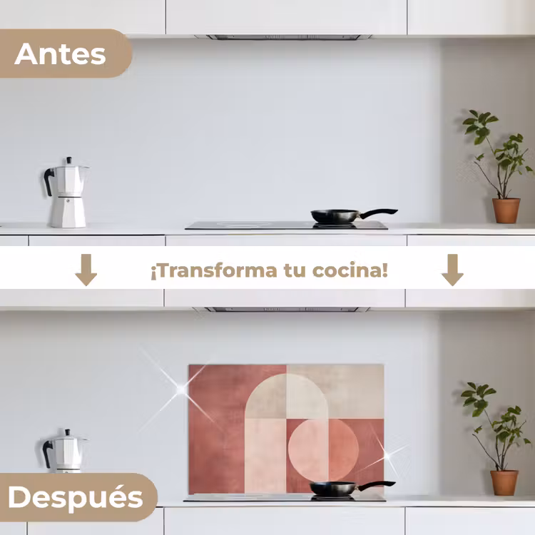Salpicaderos de cocina - Figuras - Abstracto - Rosa — 7