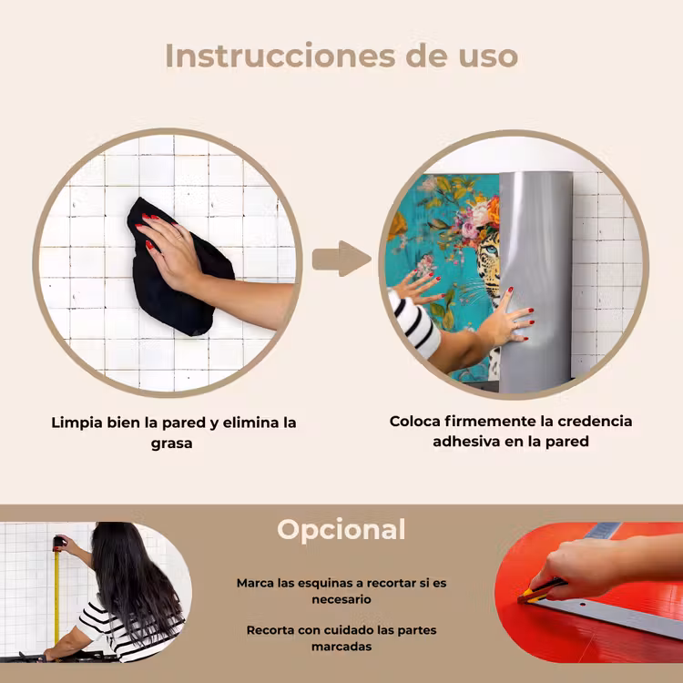 Salpicaderos de cocina - Leopardo - Flores - Corona — 6