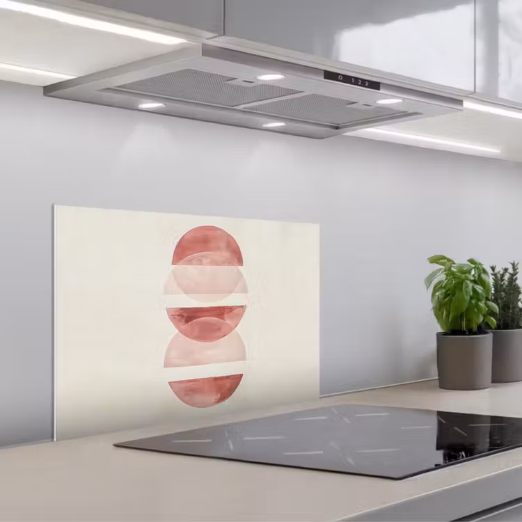Salpicaderos de cocina - Minimalista - Círculos - Rosa — 1