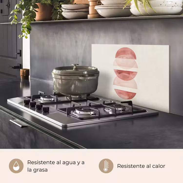Salpicaderos de cocina - Minimalista - Círculos - Rosa — 2