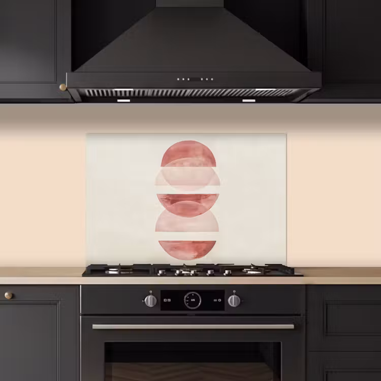 Salpicaderos de cocina - Minimalista - Círculos - Rosa — 5
