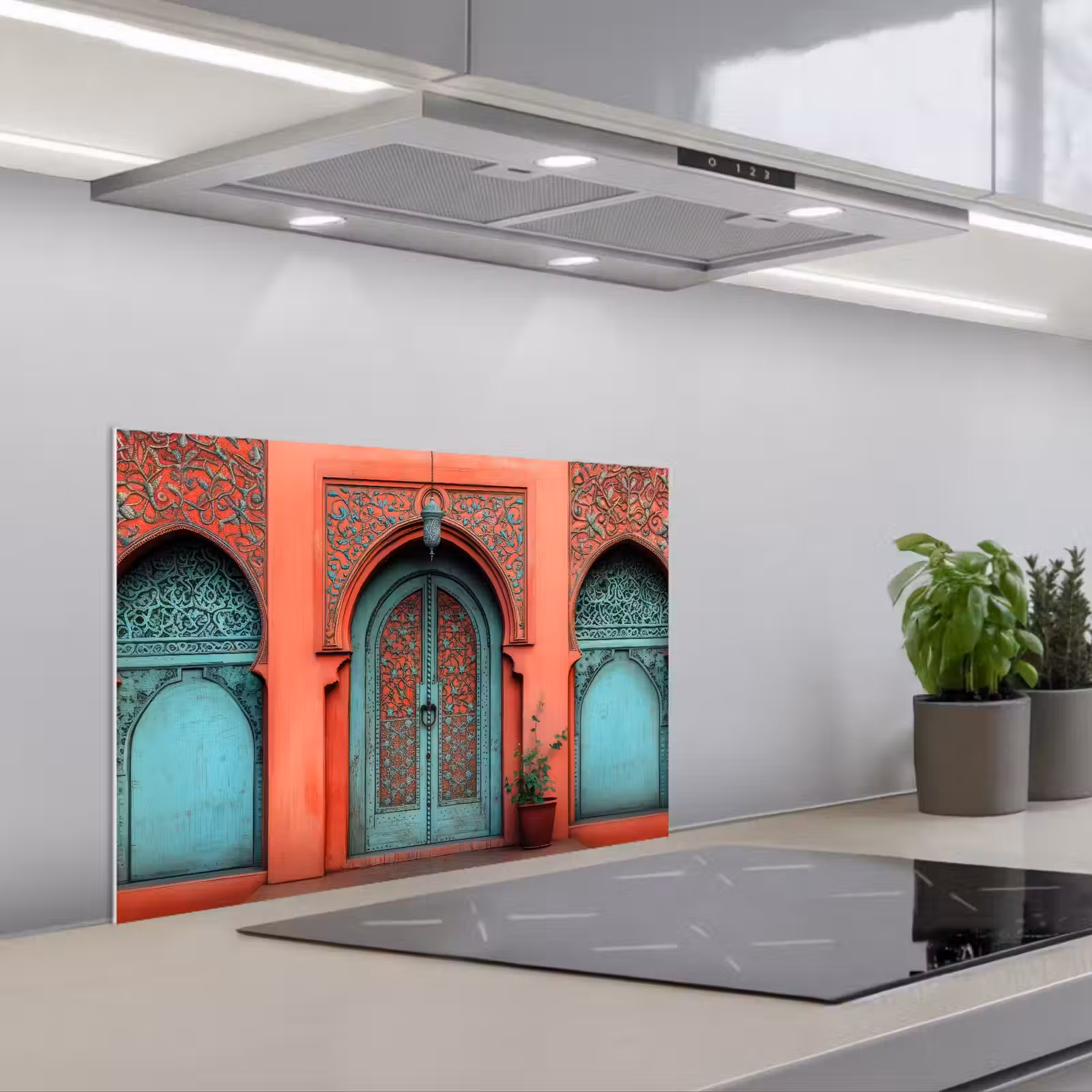 Salpicaderos de cocina - Farol - Puerta - Turquesa — 1
