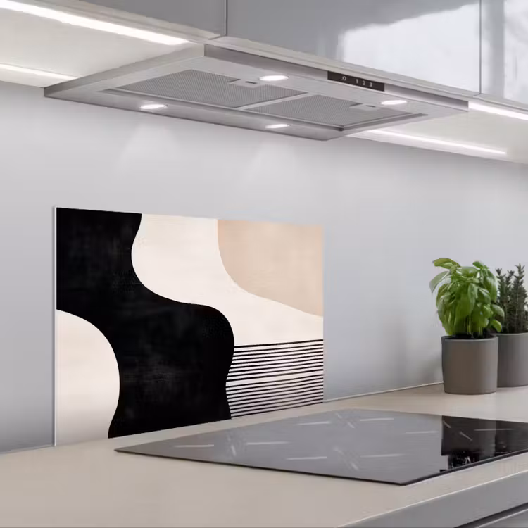 Salpicaderos de cocina - Abstracto - Japandi - Beige - Moderno — 1