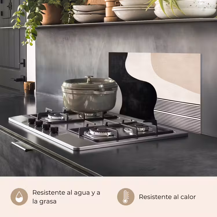 Salpicaderos de cocina - Abstracto - Japandi - Beige - Moderno — 2